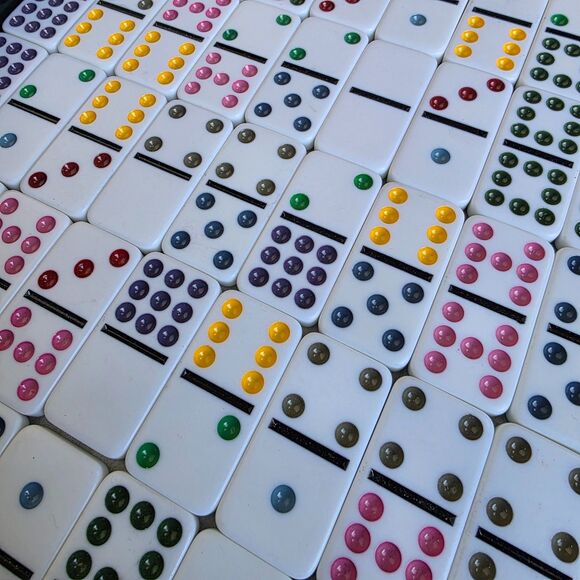 Cardinal Double-Nine Dominoes Set of 55 No Case - Picture 3 of 11